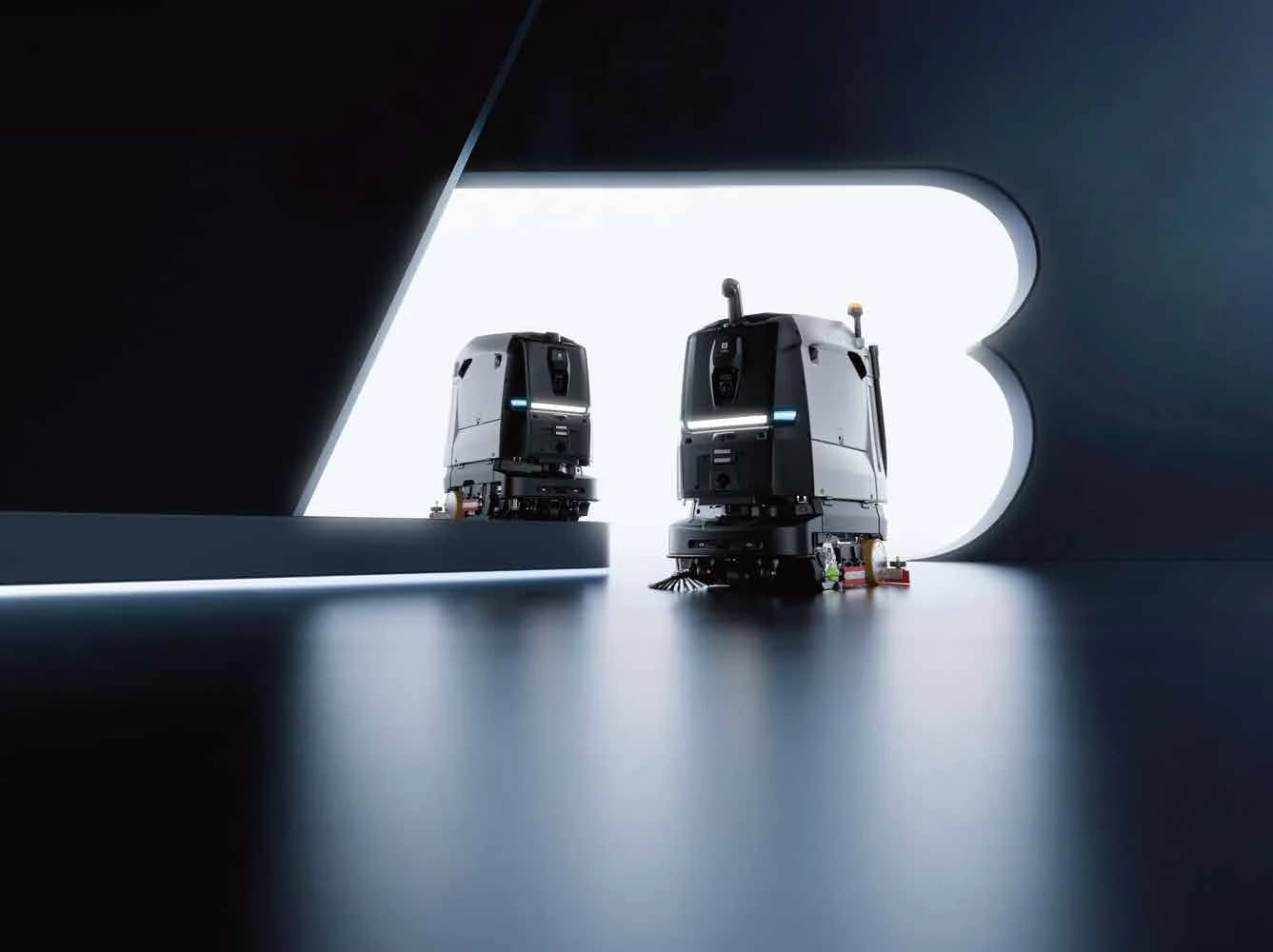 Robots auto-laveurs de la série PUDU BG1 — visuel officiel PUDU Robotics